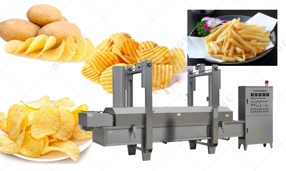 300-500kg Automatic Crispy Potato Chips Making Machine Price Snack Food Production Line