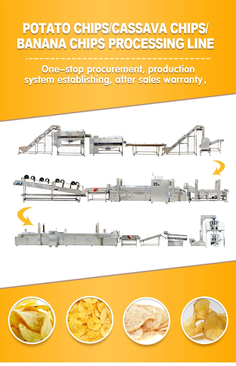High Quality Fully Automatic Potato Chips Production Line Potato Chips Making Machine Price