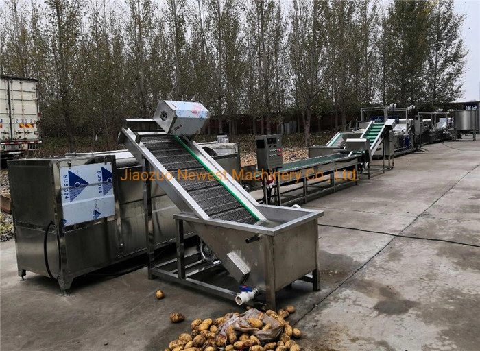 Fully Automatic Fresh Potato Chips Frozen French Fries Production Line