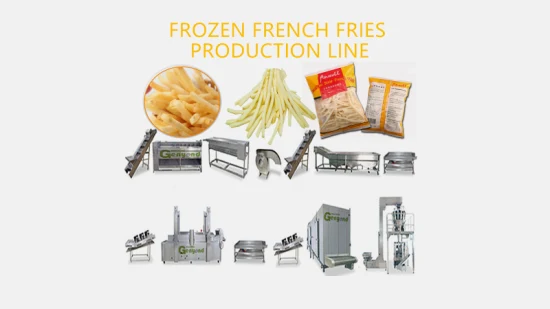 Máquina de fritar, linha de produção de batatas fritas