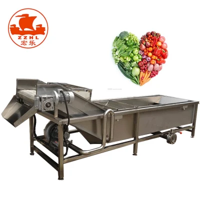 Lavadora comercial de frutas e legumes Bubble Cenoura Mandioca Máquina de descascar abacaxi