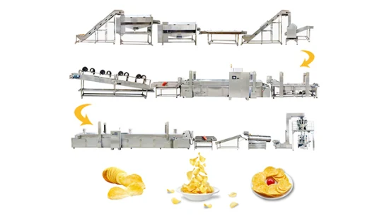 Linha de produção de batatas fritas totalmente automática de alta qualidade Preço da máquina de fabricação de batatas fritas